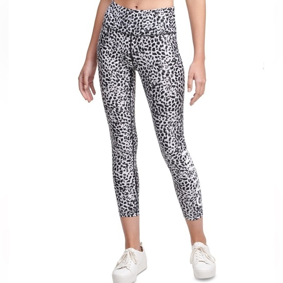 EUC Calvin Klein Animal Print Crop Leggings Size Large - Picture 1 of 8